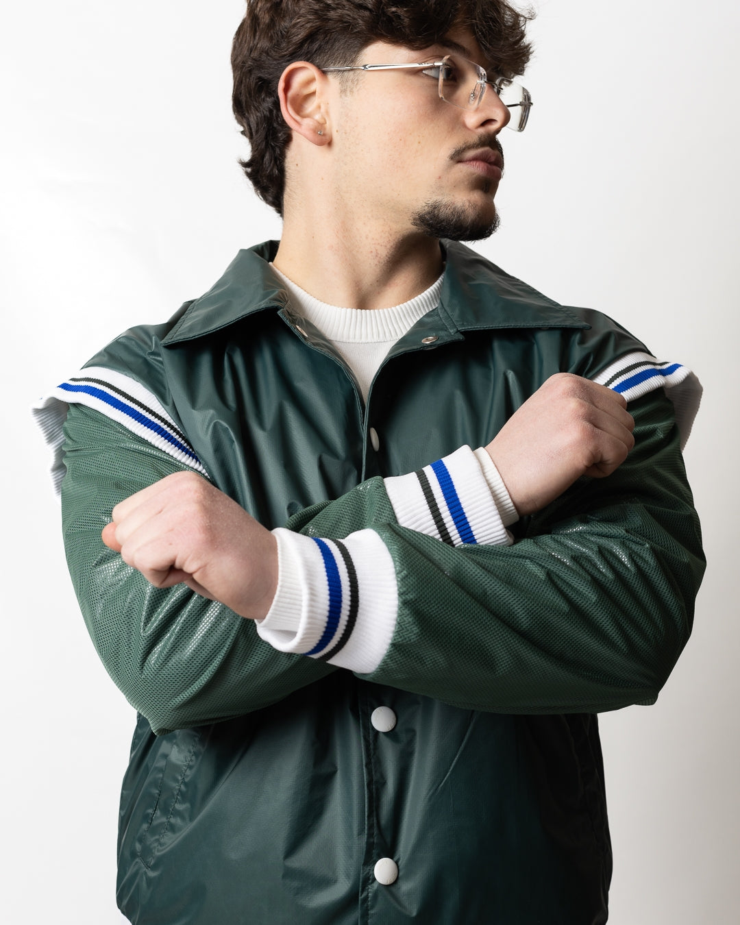 Giubbotto GCDS Essentials logo lounge bomber uomo