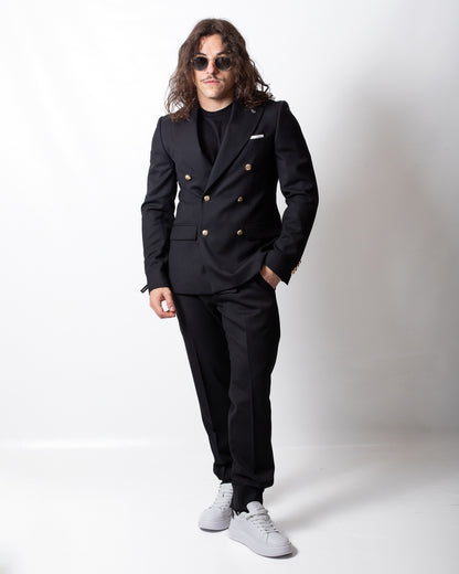 Abito Daniele Alessandrini con giacca doppiopetto in cashmere uomo