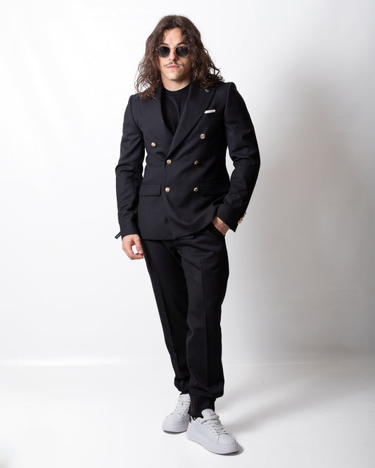 Abito Daniele Alessandrini con giacca doppiopetto in cashmere uomo