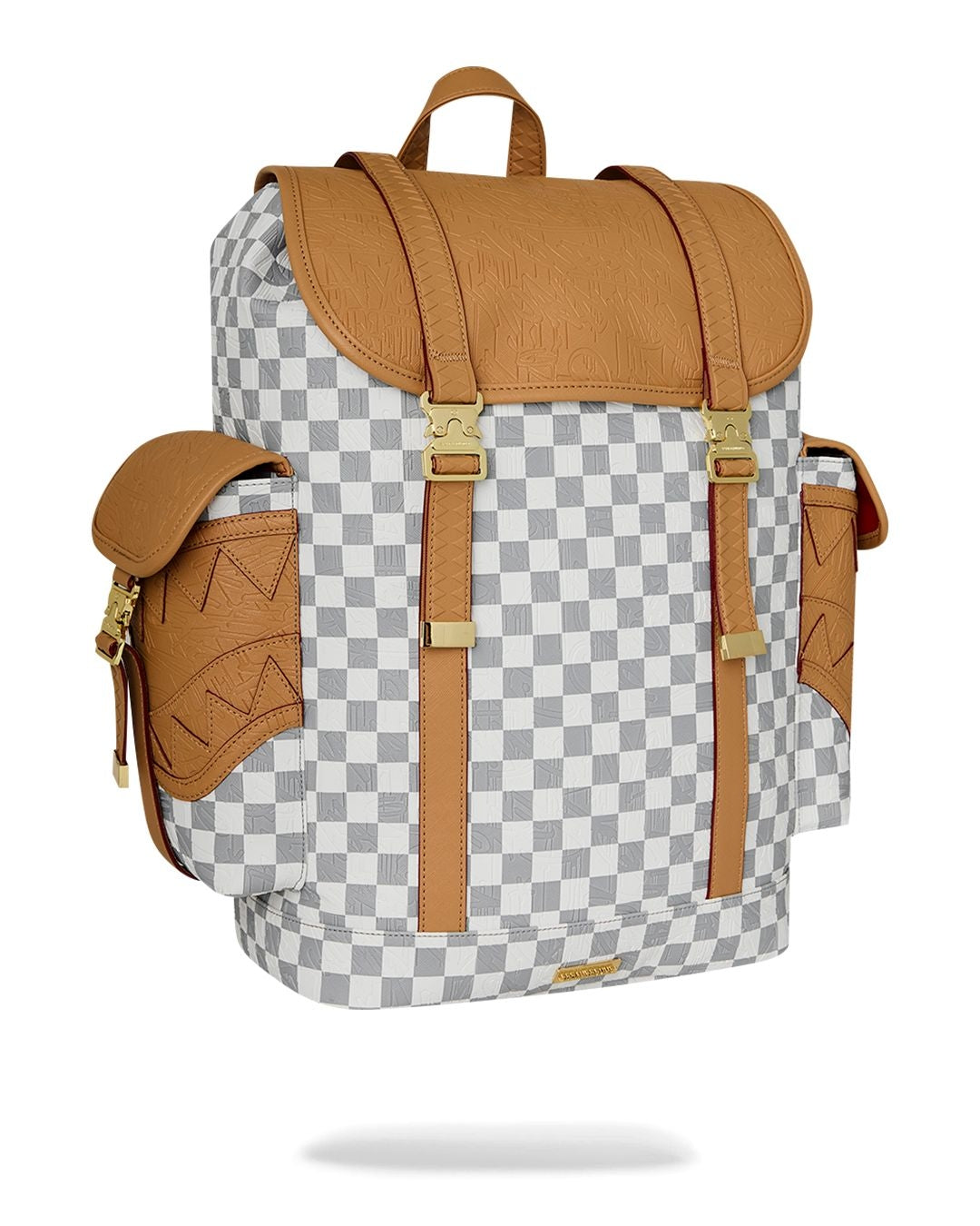 Zaino Sprayground bianco EMBOSSED CREAM CHECK MONTE CARLO 