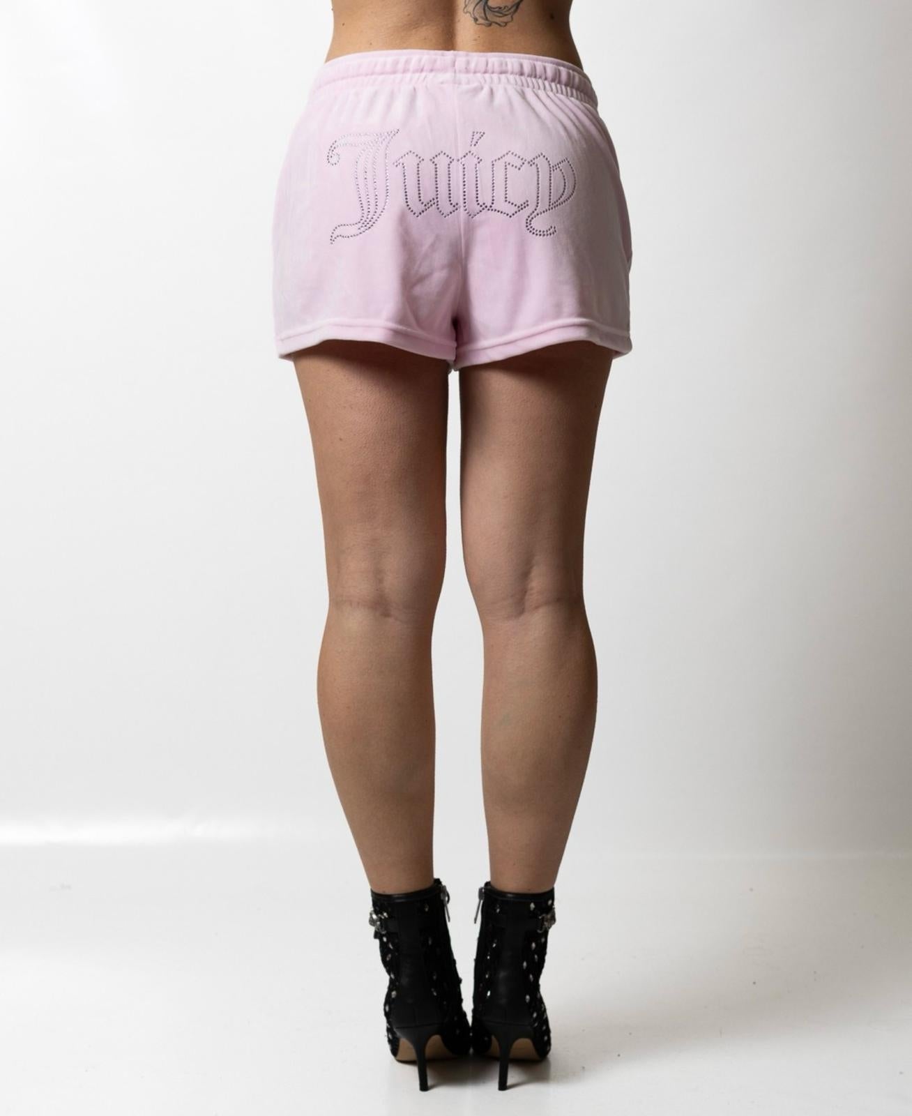 Short Juicy Couture effetto velluto "Tamia Outline" donna