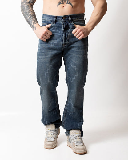 Jeans Marcelo Burlon straight "Logomania" uomo