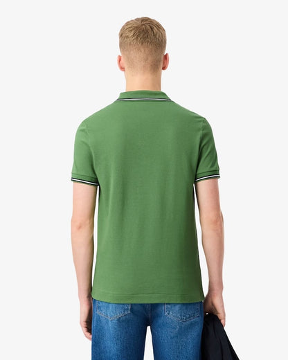 Polo Lacoste regular con bordo in risalto uomo