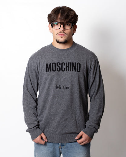 Maglia Moschino in misto lana con logo basic