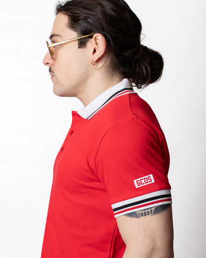 Polo GCDS con fasce a contrasto uomo