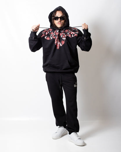 Felpa Marcelo Burlon con cappuccio "Red Snake" uomo