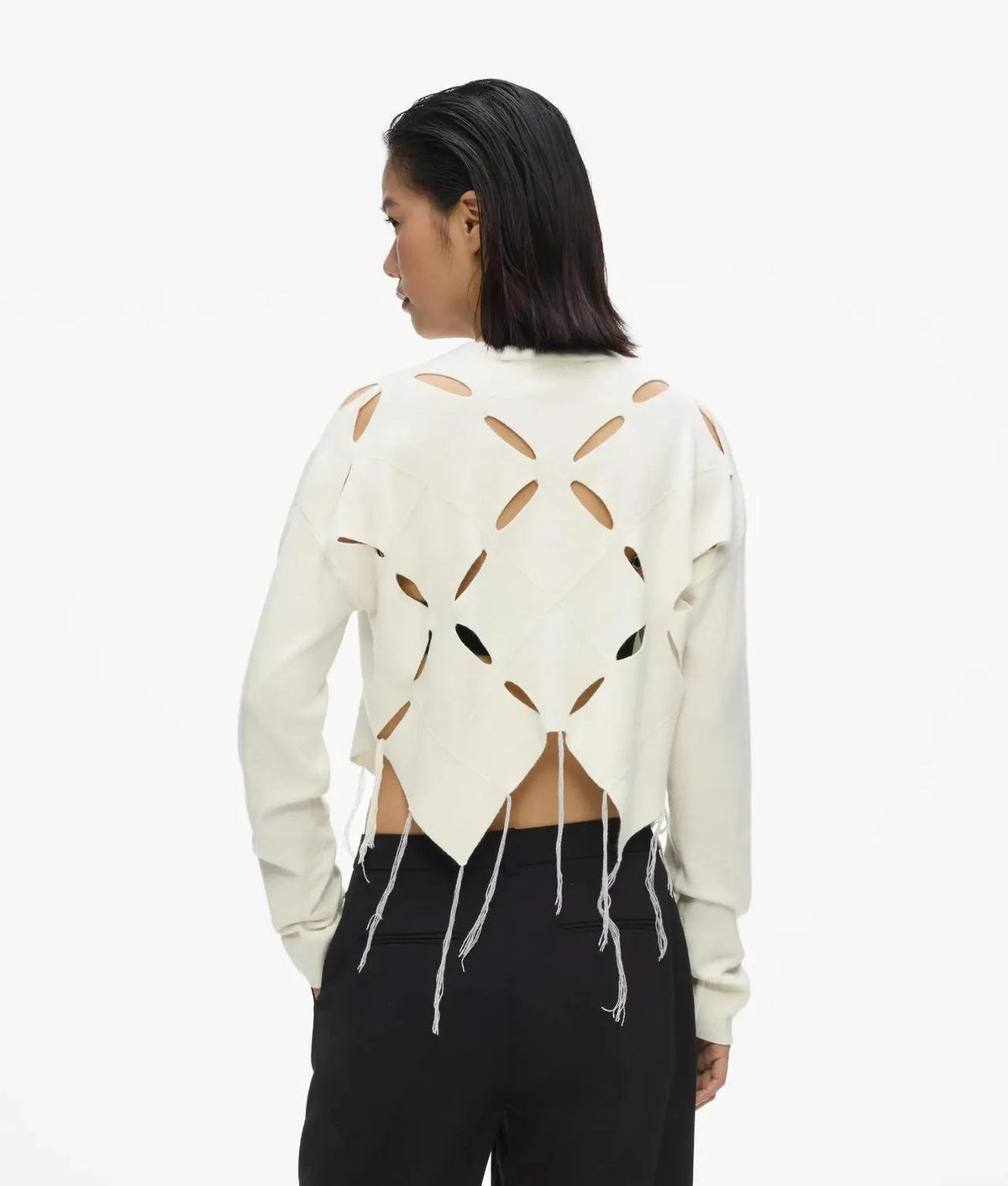 Maglia Karl Lagerfeld Jeans con dettagli cut-out e fondo asimmetrico