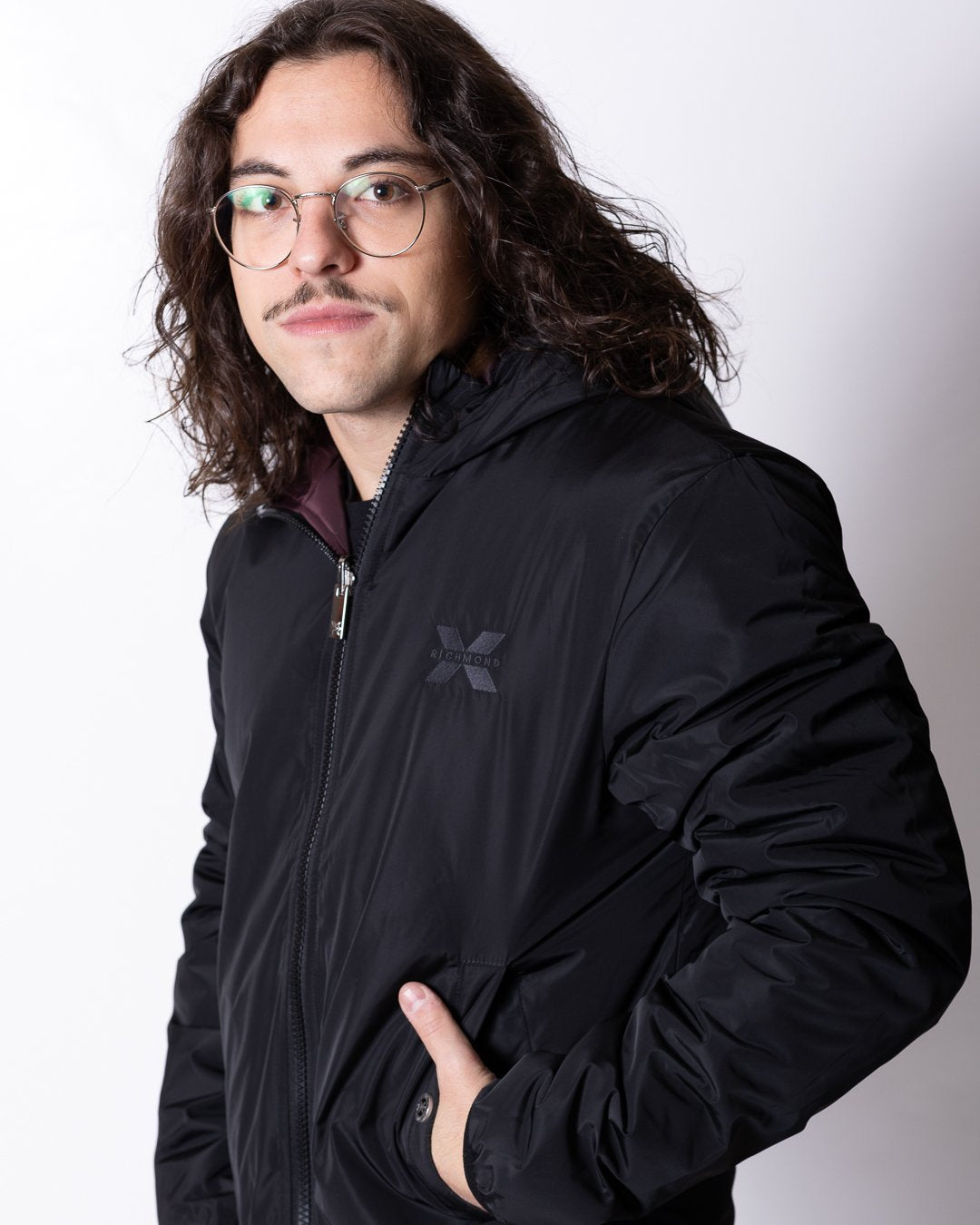 Giubbotto Richmond X reversibile con logo ricamato