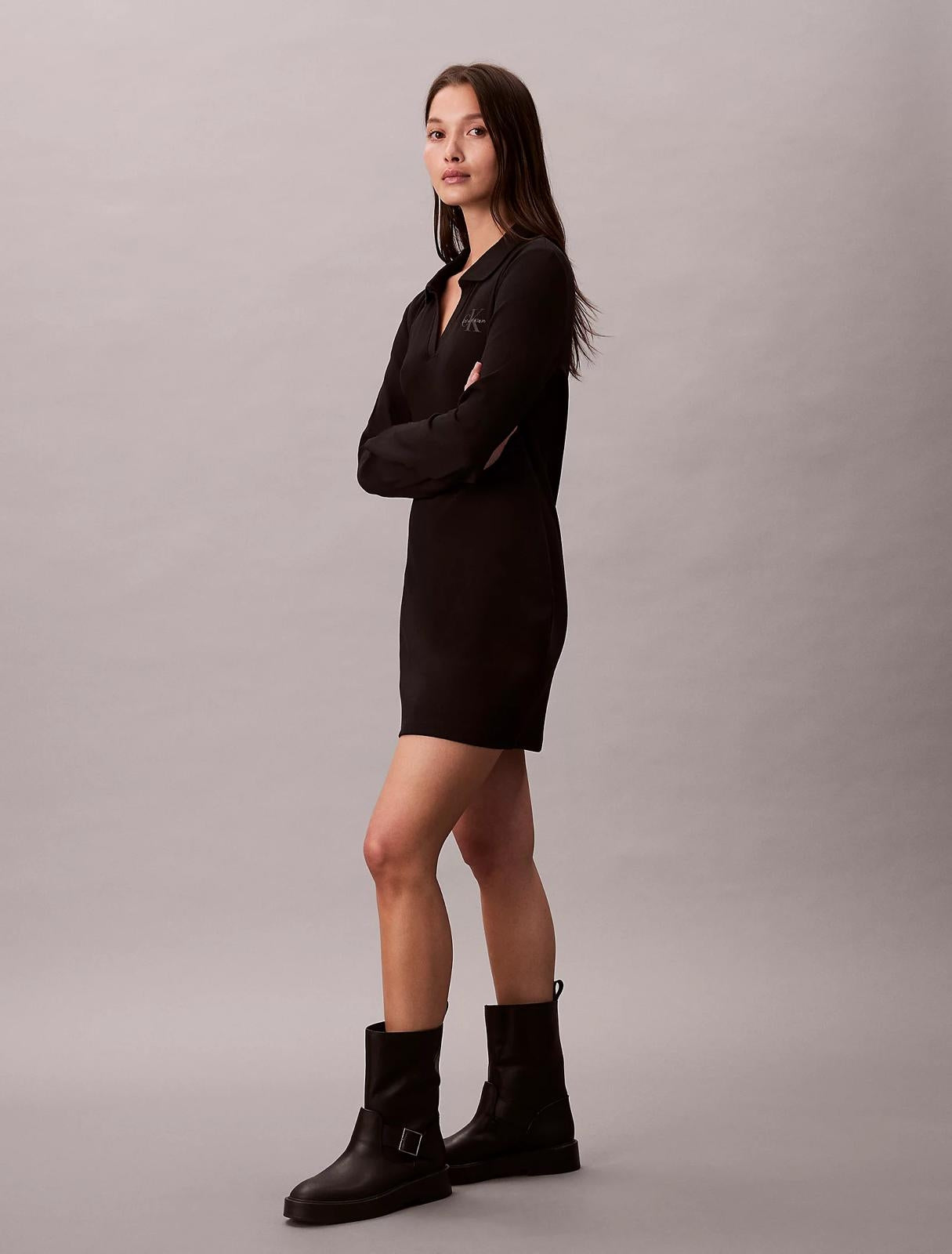 Abito Calvin Klein polo in costina donna