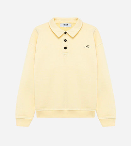 Felpa MSGM con colletto e logo ricamato