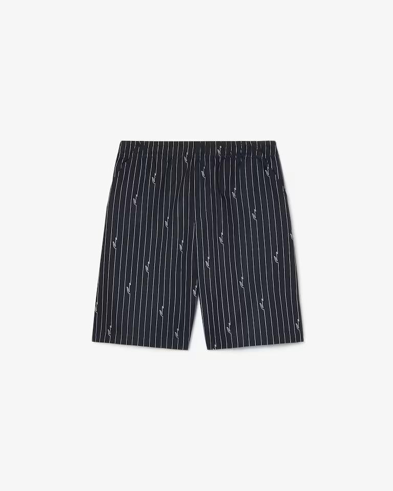 Bermuda Lacoste stampa pinstripe uomo