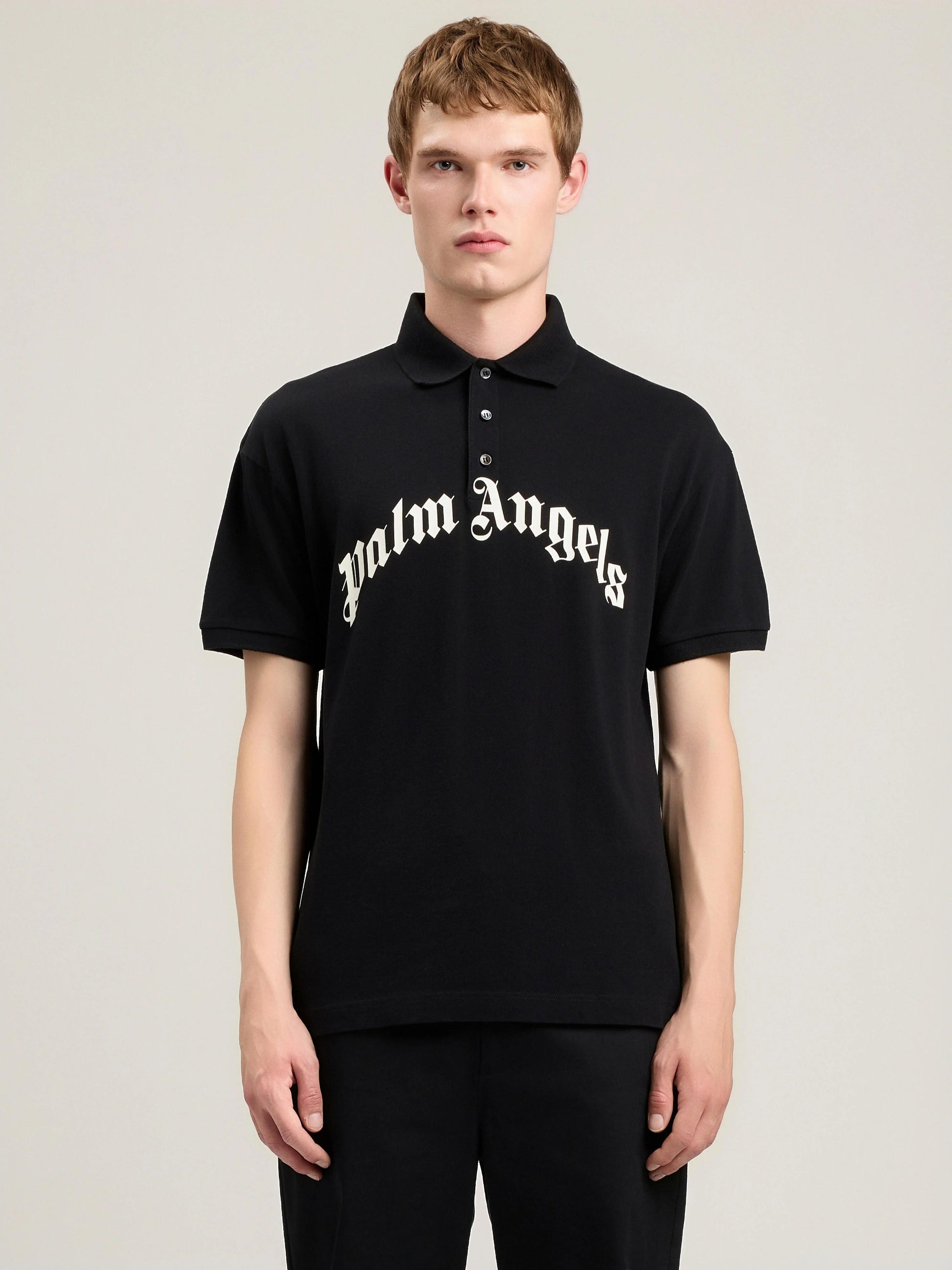 Polo Palm Angels "Curved Logo" uomo
