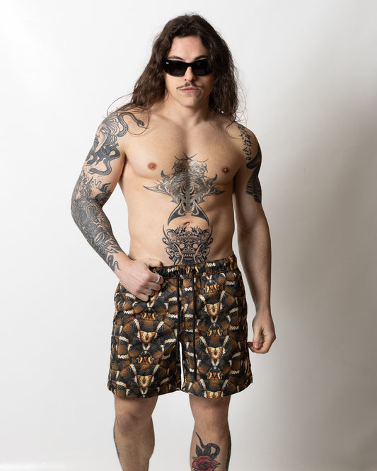 Boxer mare Marcelo Burlon "Brick Red Snake" uomo