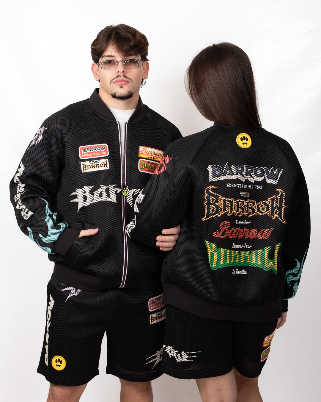 Giubbotto Barrow in rete con patch e stampe