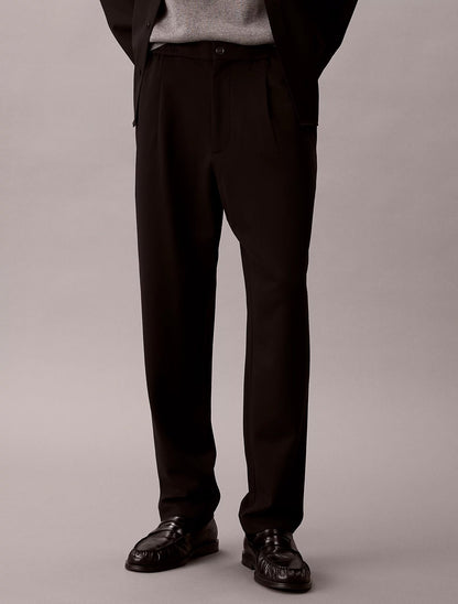 Pantalone Calvin Klein wide leg in misto viscosa uomo
