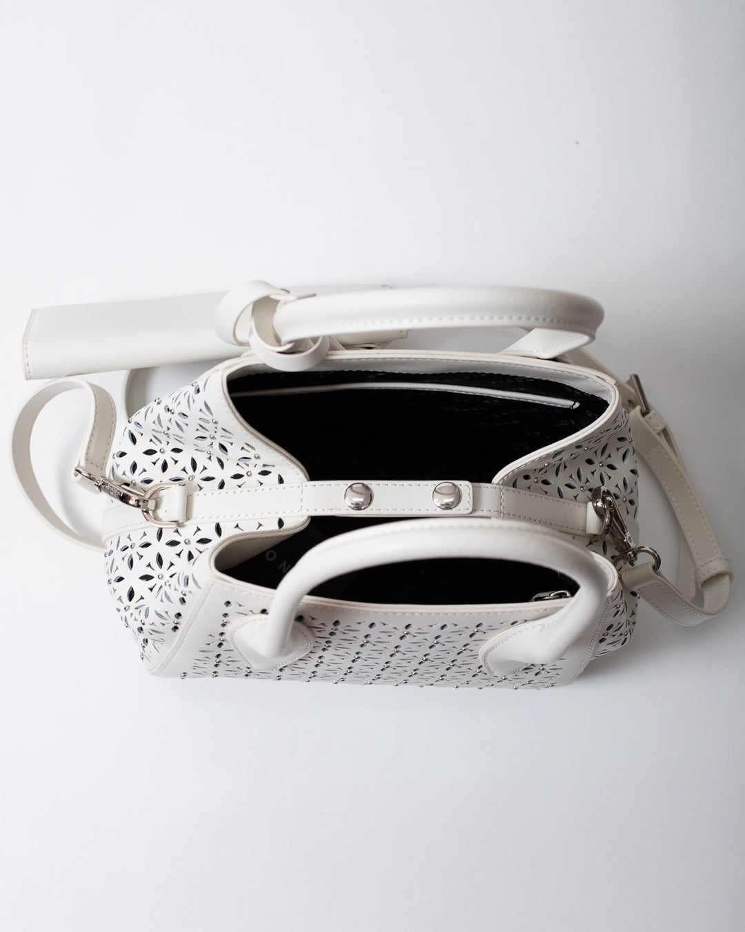 Borsa John Richmond in vera pelle con dettagli traforati donna