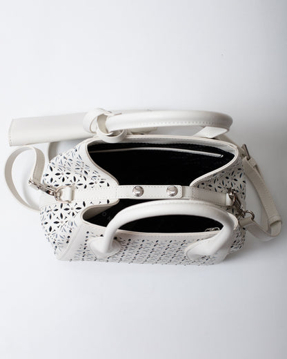 Borsa John Richmond in vera pelle con dettagli traforati donna
