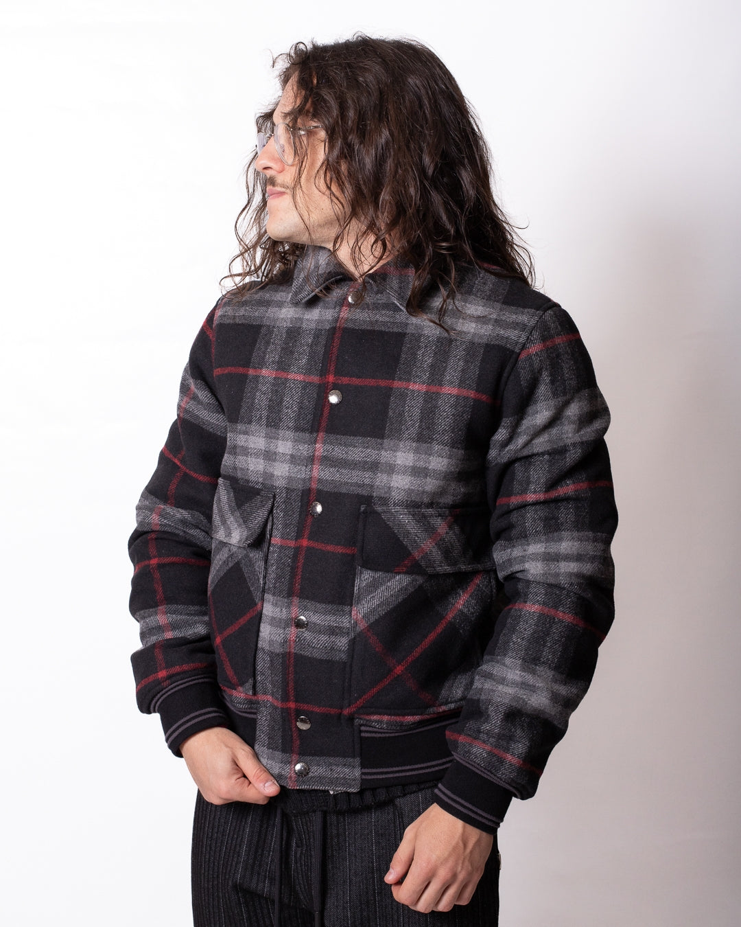 Giubbotto Gaelle bomber in flanella uomo