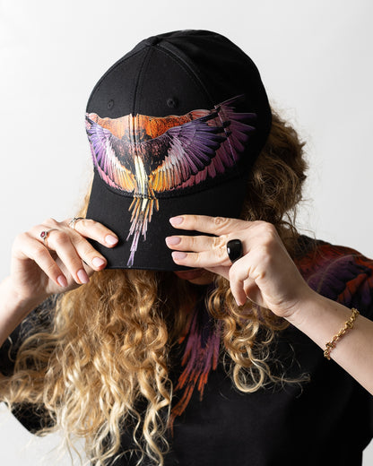 Cappello Marcelo Burlon con visiera "Icon Wings Orange"