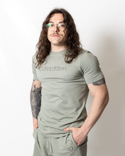 T-Shirt Calvin Klein regular con logo in rilievo uomo