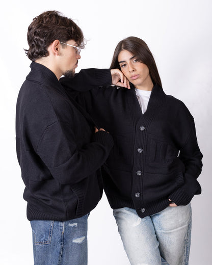 Cardigan GCDS in lana con logo jacquard