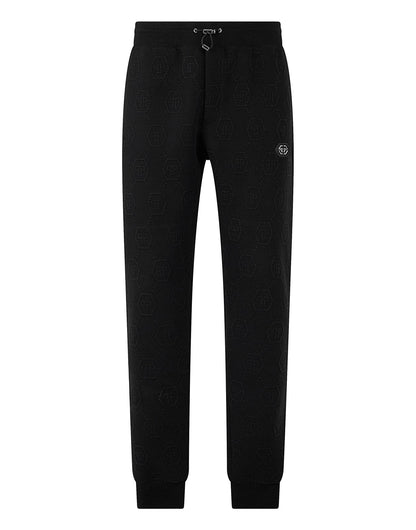 Pantalone Philipp Plein Jacquard Monogram con patch logo