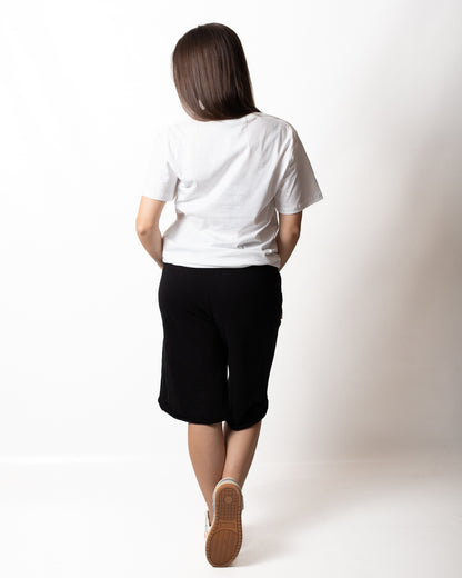 T-Shirt Disclaimer con stampa animalier logata donna
