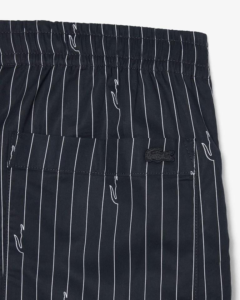Bermuda Lacoste stampa pinstripe uomo