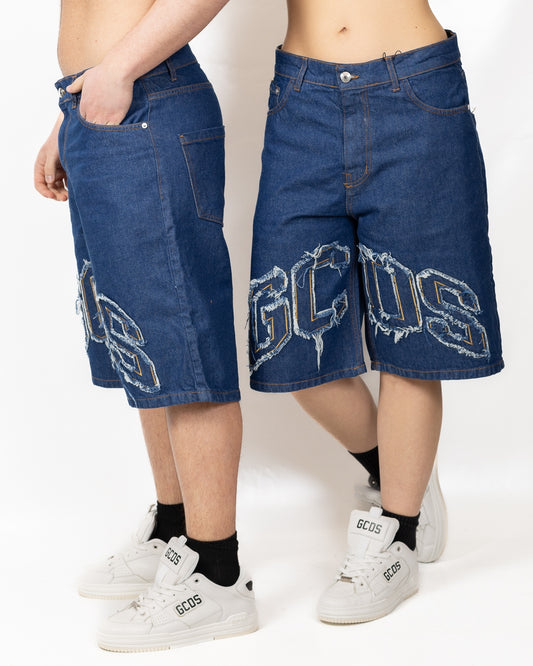 Bermuda GCDS in denim "Logo Lounge"