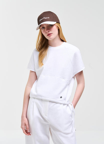 T-Shirt Colmar in tessuto jacquard donna