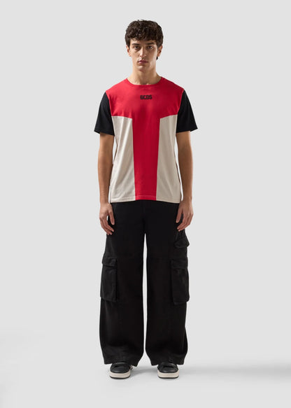 T-Shirt GCDS Essentials "Color Block" uomo
