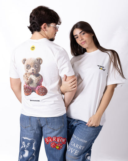 T-shirt Barrow con stampa "Teddy" e strass luminosi