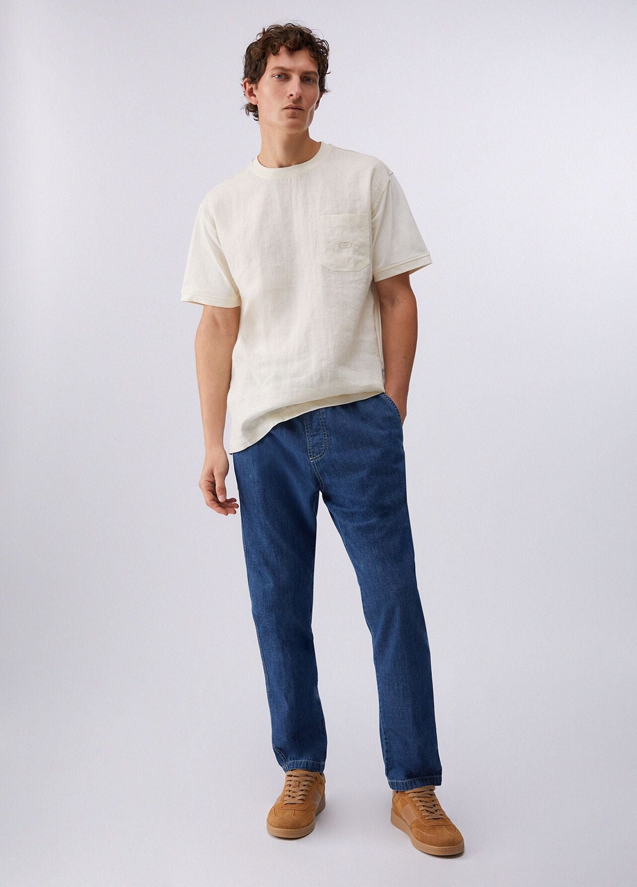 T-Shirt Liu Jo in lino con tasca uomo