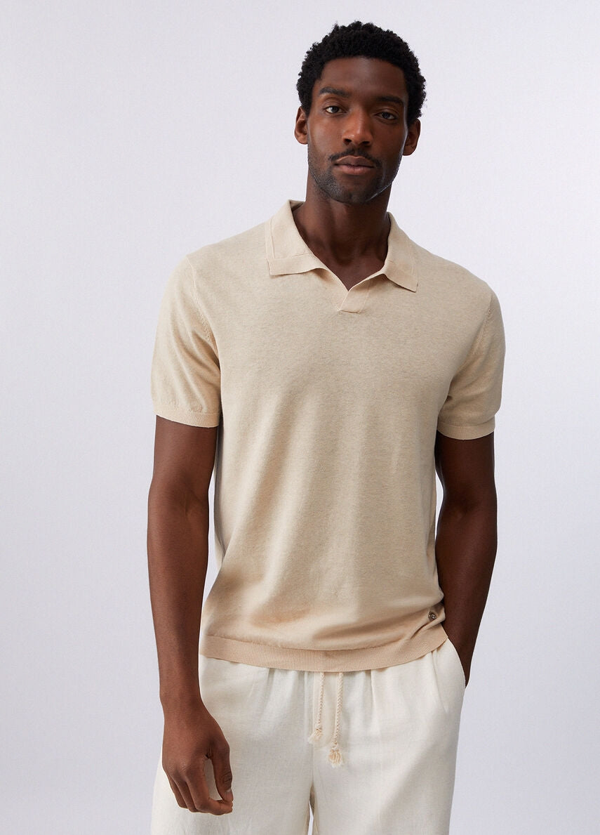 Polo Liu Jo in misto lino uomo