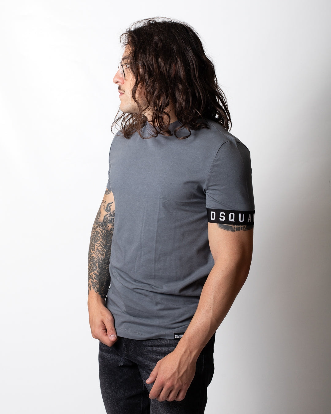 T-Shirt Dsquared2 con fascia logata uomo