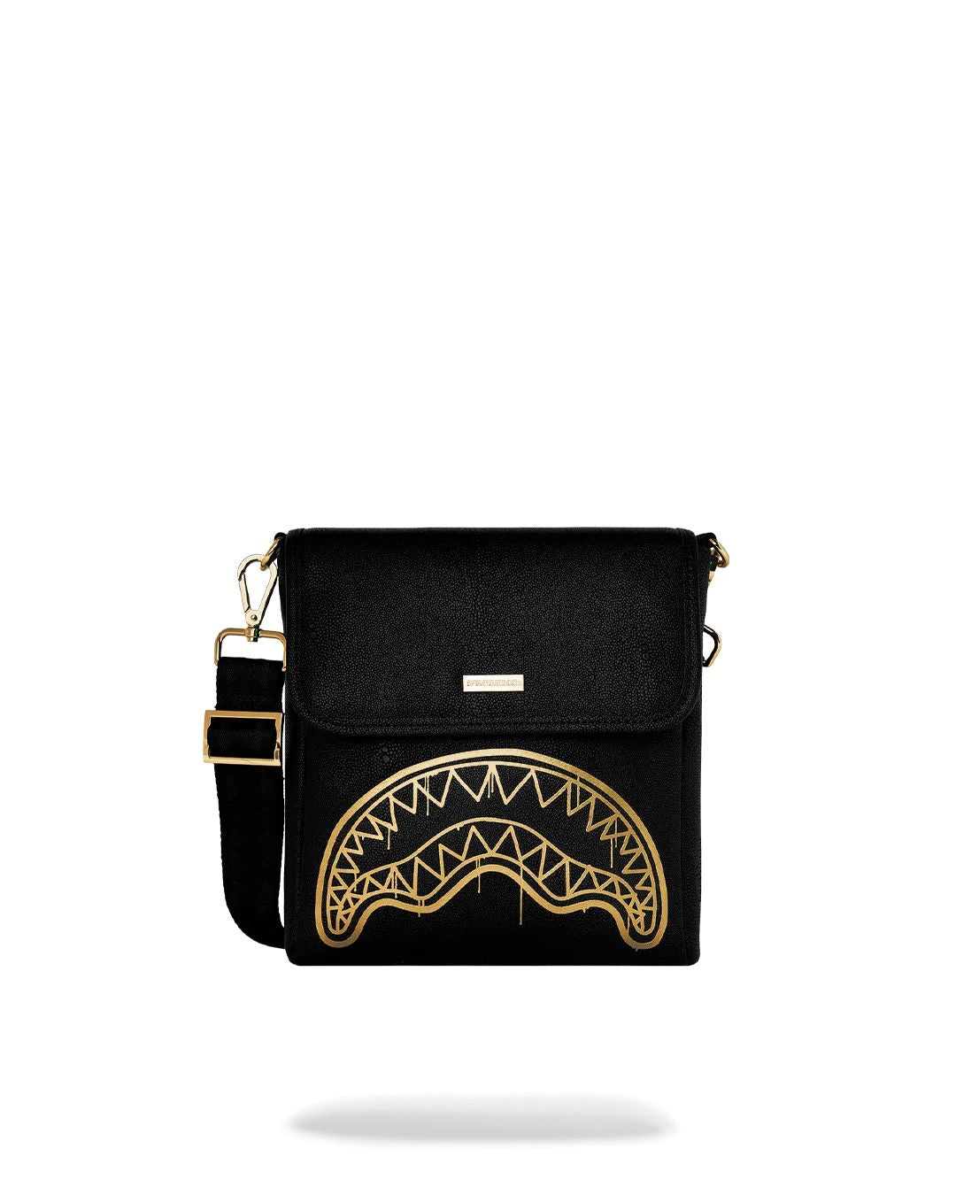 Tracolla Sprayground nero "That gold drap messanger sling"