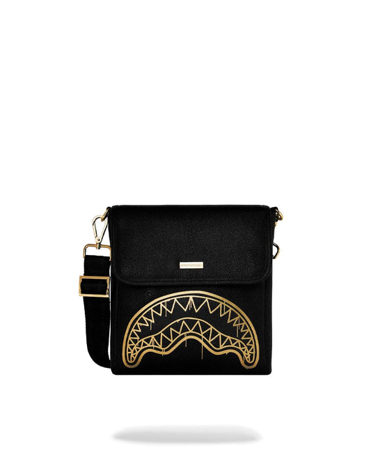 Tracolla Sprayground nero "That gold drap messanger sling"