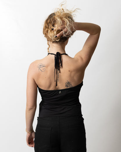 Top Twinset Actitude cropped con catena donna