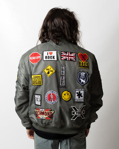 Giubbotto Richmond X bomber con patch logate uomo