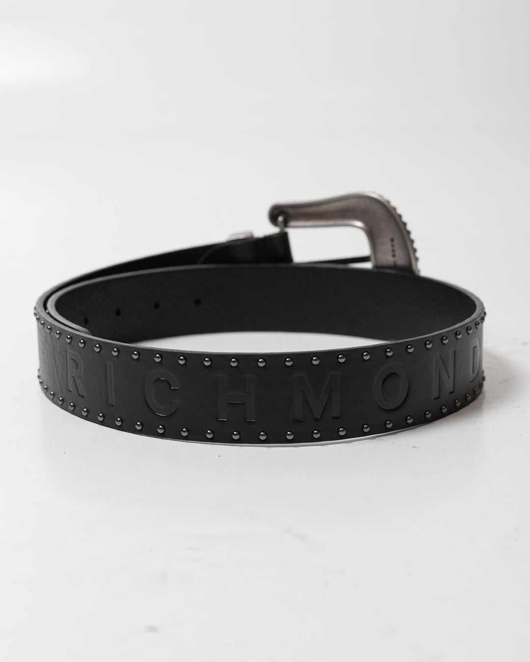 Cintura Richmond X in pelle con borchie