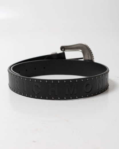 Cintura Richmond X in pelle con borchie