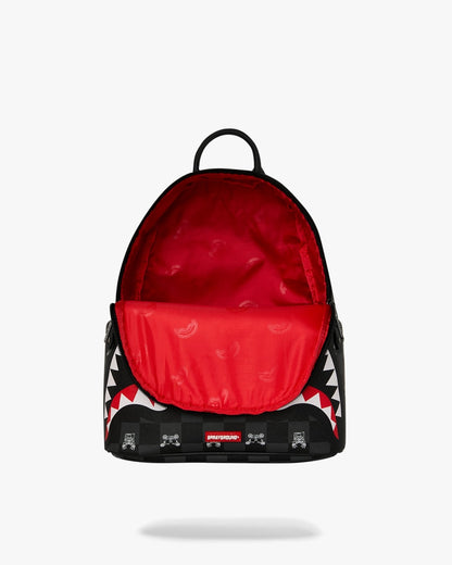 Zainetto Sprayground nero GRAY PEEKING CHARACTER CHECK SAVAGE BACKPACK