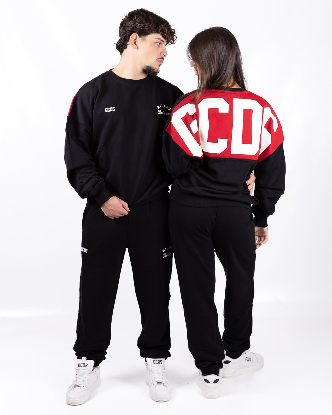 Felpa GCDS girocollo "Band Logo Back"
