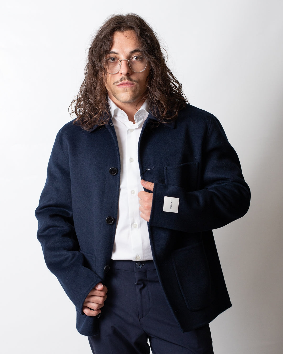 Cappotto Calvin Klein corto in misto lana uomo