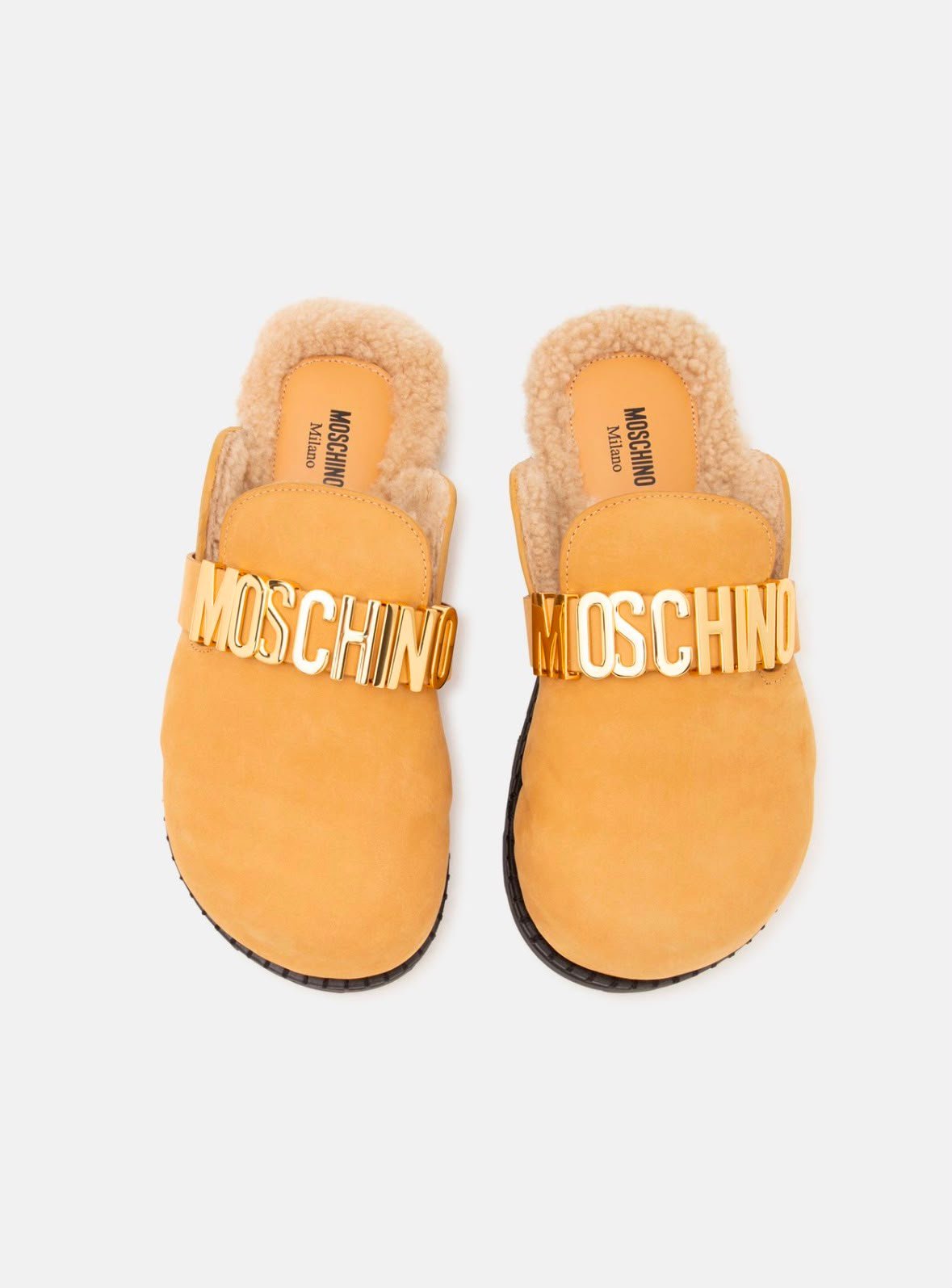 Sandalo Moschino in pelle con logo "Moschino"