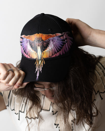 Cappello Marcelo Burlon con visiera "Icon Wings Orange"