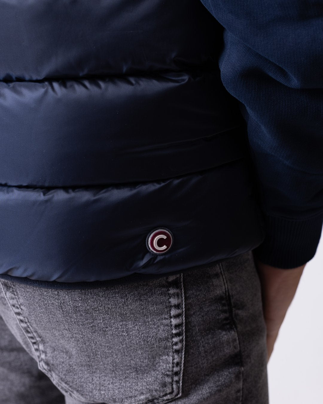 Gilet Colmar con logo in rilievo in tessuto e gomma