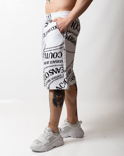 Bermuda Versace Jeans Couture in felpa "Logomania" uomo