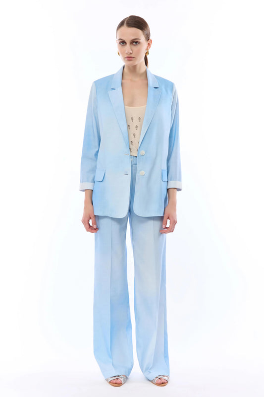 Pantalone Nenette straight effetto denim donna