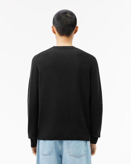 Maglia Lacoste girocollo in lana cardata 